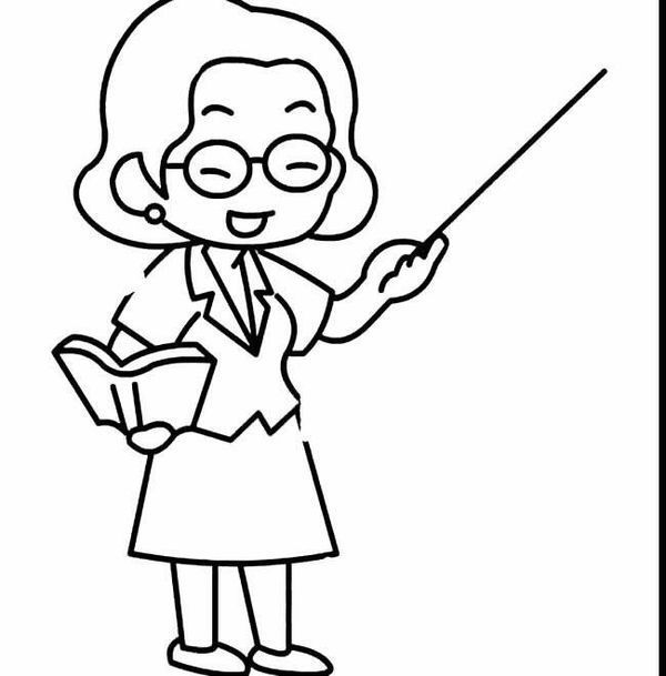 清洁工，医生，老师，警察，消防员的简笔画。