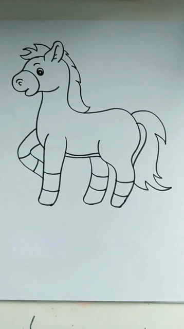 小马简笔画,一学就会