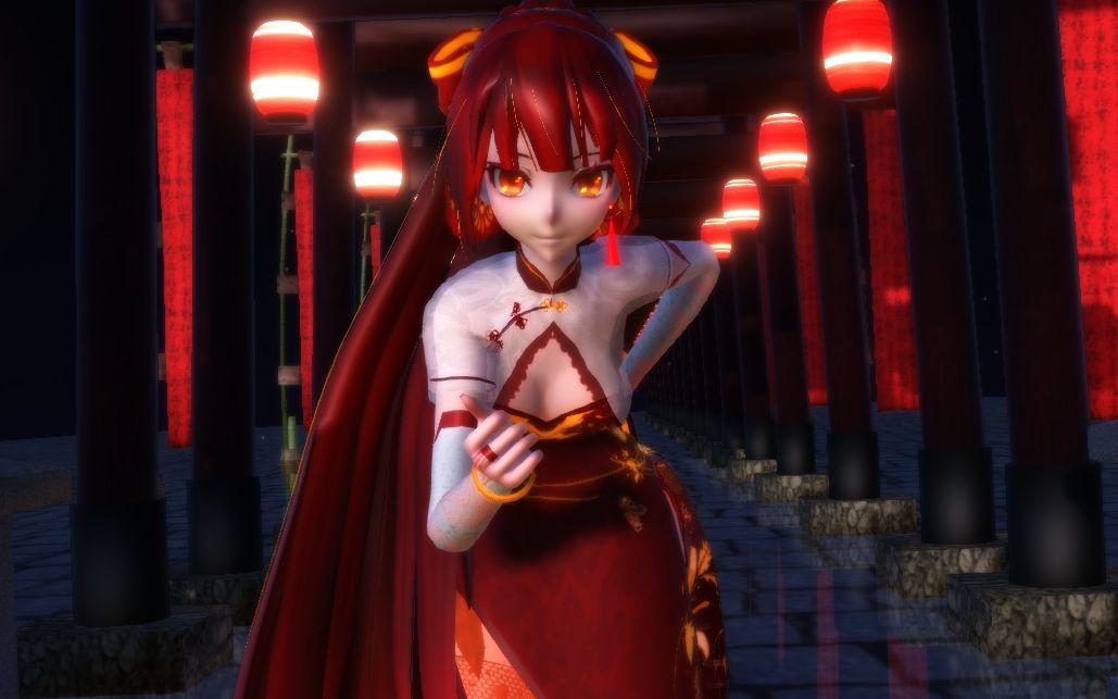 【东方栀子mmd】旗袍黑丝美腿的栀子小姐姐又来了,你真的能把持的住