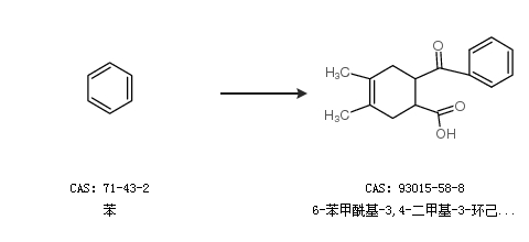 6-苯甲酰基-3,4-二甲基-3-环己烯-1-羧酸的合成路线有哪些?