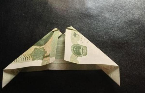 6,再沿着底边折回一个三角,如图所示.