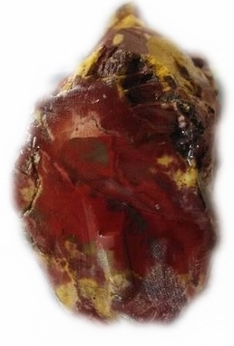 我在外蒙捡到一块带有鲜红,深红暗红还有黄色各别地方