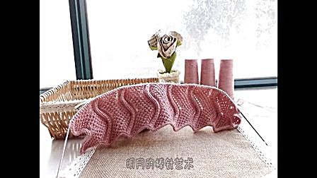 明月的棒针艺术 女士柔美水浪花 毛衣袖子织法 零基础 编织教学 教程