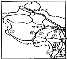 讀青藏地區交通略圖,青藏鐵路建設中最大的障礙是( )a.高寒 缺氧b.