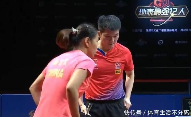 孙颖莎对刘诗雯地表