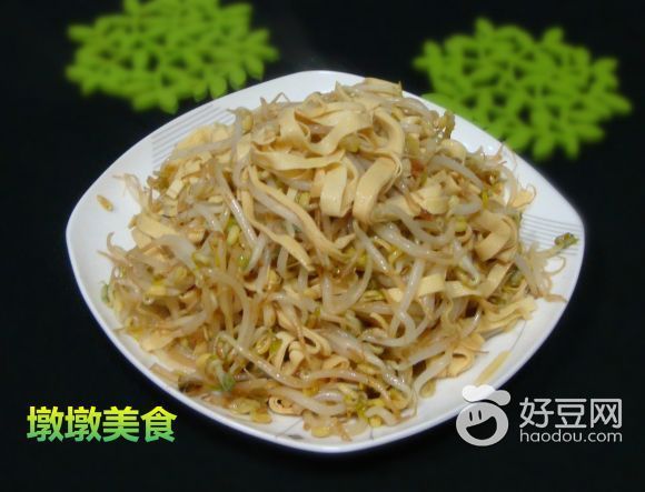 绿豆芽炒干豆腐是怎么做的