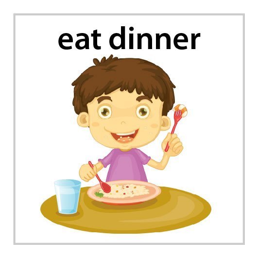 吃晚饭用英语怎么写图片