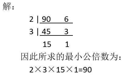 最小公倍数短除法图片