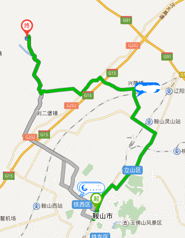 鞍山323路公交车路线图图片