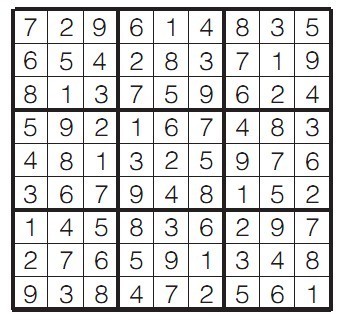 请你用1～9九个数字填满9x9的格子,要求:每一行,每一列都用到1～9,不