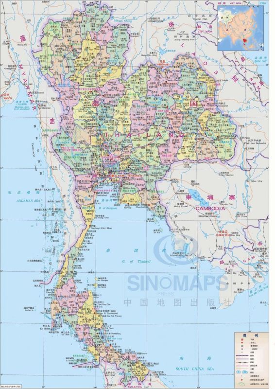 泰国湄南河地图图片