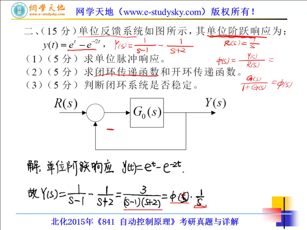 [图]北京化工大学841自动控制原理考研真题答案与详解网学天地北化自动化控制工程