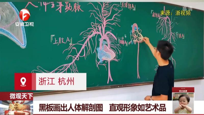 [图]惟妙惟肖!浙江一大学老师手绘人体解剖图,直观形象如艺术品