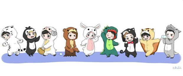 有人有exo演唱会动物睡衣q版图的单张么?