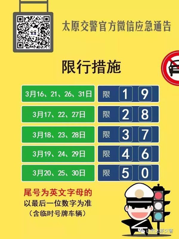 太原2018年3月16号限号吗