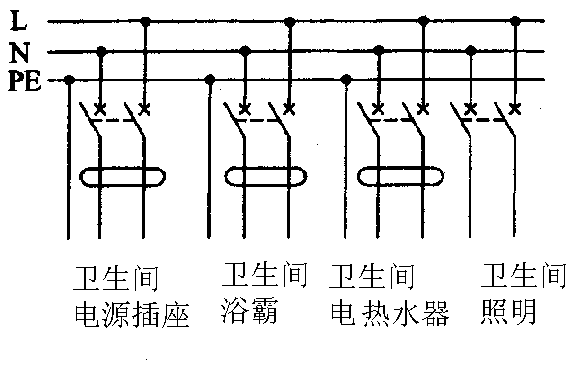 照明排风二合一接线图图片