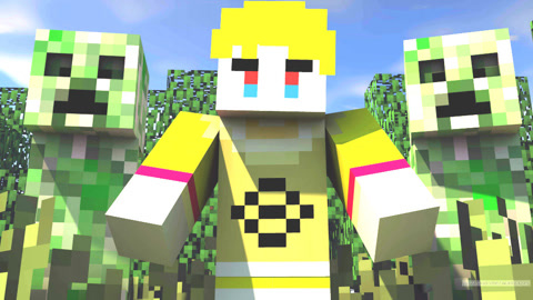  b>晓丁我的世界双人装比之旅 /b>p45空岛之天降苦力怕