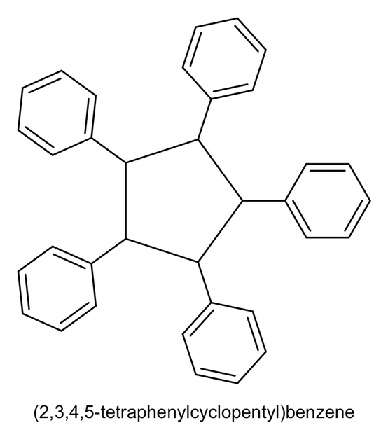 在环戊烷上有5个苯基是什么结构?