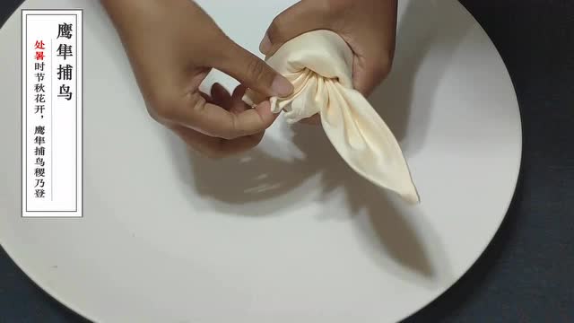 餐巾折花长尾鸟图片