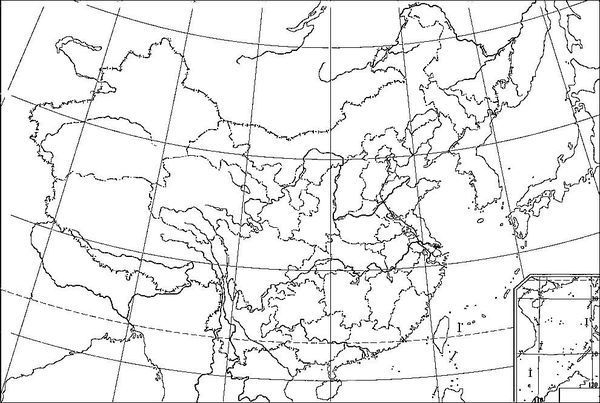 求地理中国政区空地图!