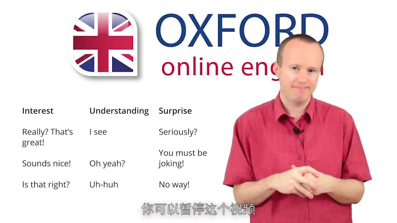 [图]牛津英语 口语教程 中文字幕 OXFORD English 4 Tips for Natural English Conversation Responses