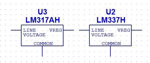 multisim 中lm317和lm337 中管脚解释