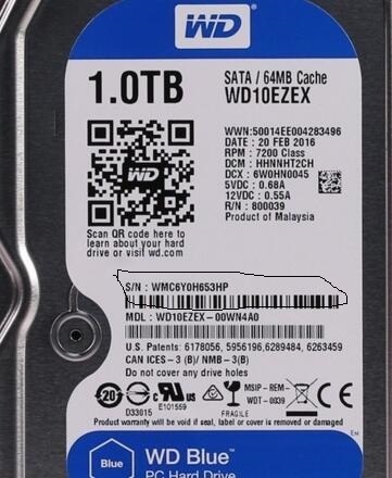 电脑硬盘标签上哪个是序列号