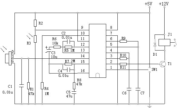 人体感应报警器电路图图片