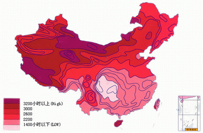 下图为我国太阳能资源分布图.