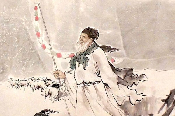 苏武在匈奴一共受了十九年折磨,回国时手里还拿着光秃秃的旌节.