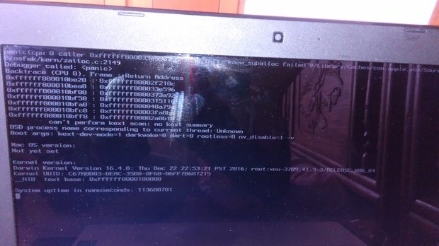 为什么华硕笔记本装黑苹果出现五国错误