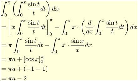 设定积分|拍0 sint\/t dt=a. 则定积分|拍0(|x0