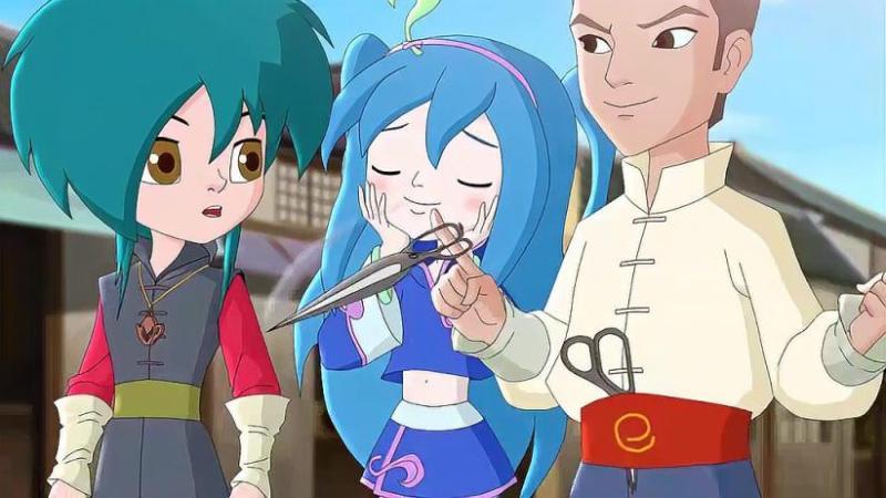 乌龙小子:茶小子拿剪刀路人都害怕了,都把他当成剪刀帮的人了好兔视频