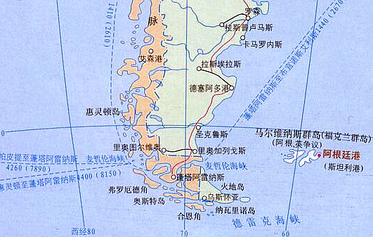 德雷克海峡地形图图片