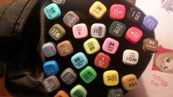 这些马克笔上的数字和英文是什么意思?