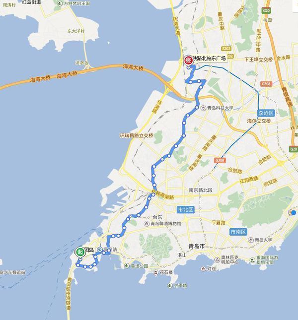 青岛325路公交车在哪站下车倒隧道1路