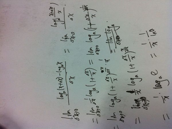 logax的导数为什么等于1\/x∧lna,我知道换底