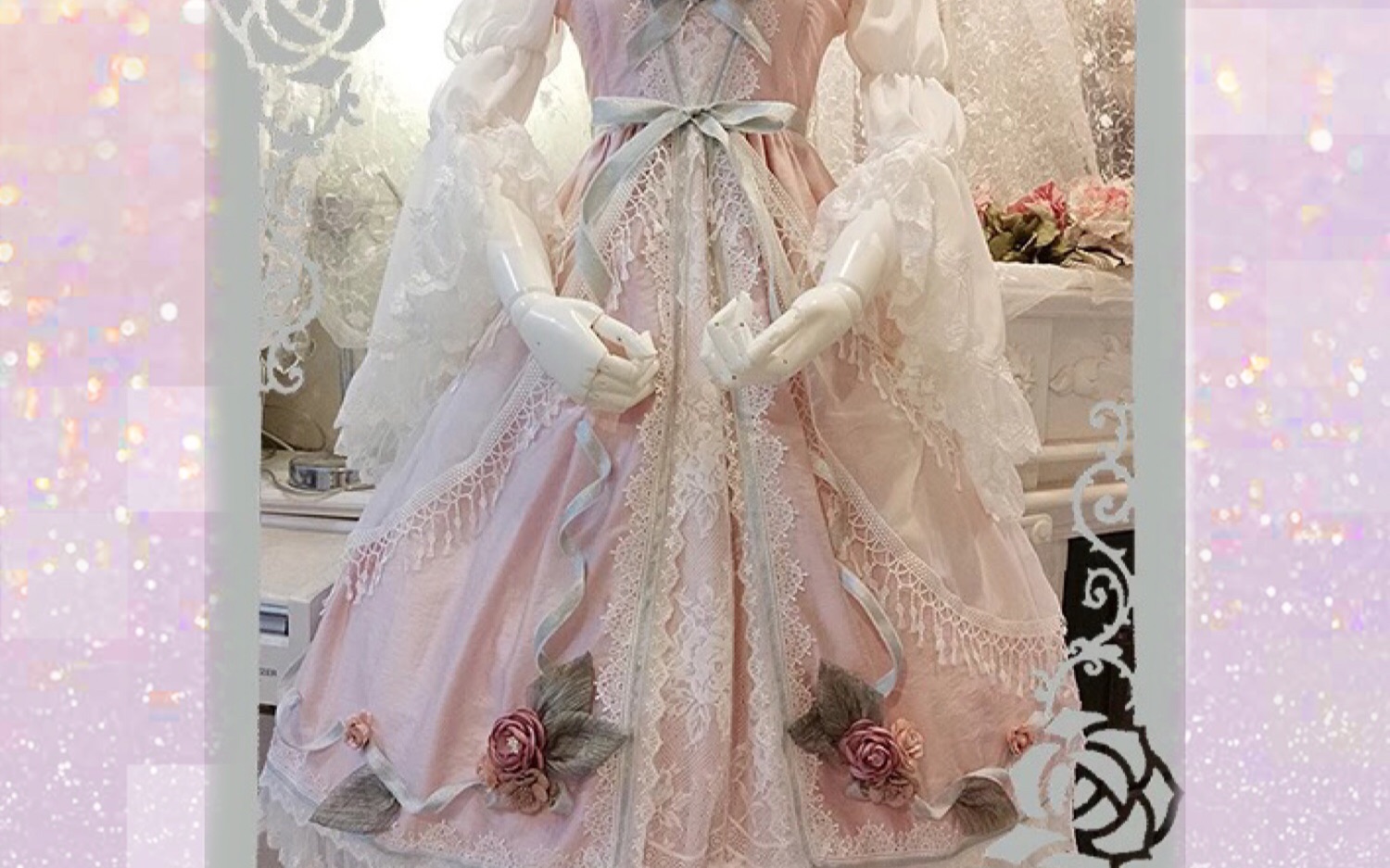 [lolita开箱/测评]elpress l 梦回凡尔赛 粉色jsk短款 超详细细节展示