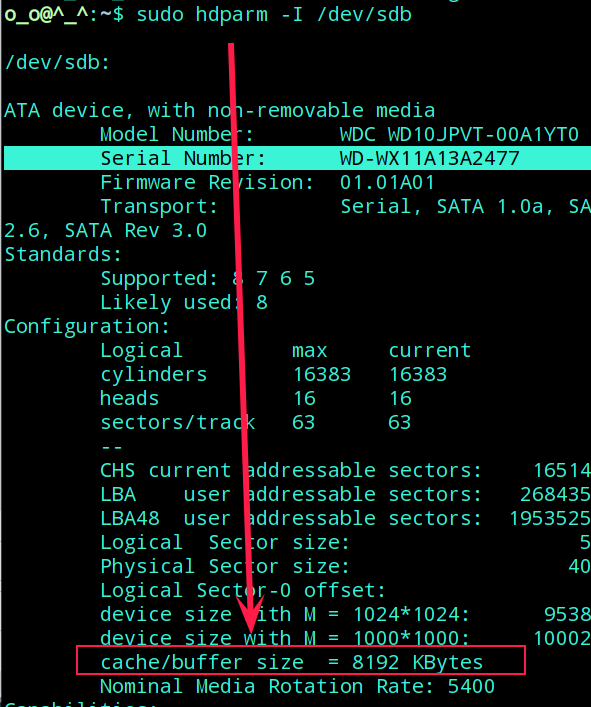 linux硬盘缓存大小应该怎么查看