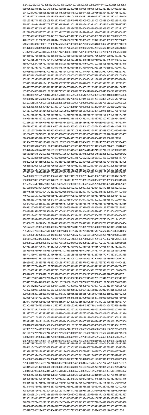 圆周率10000位
