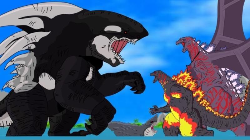  b>新哥斯拉 /b>大战虎鲸 b>哥斯拉 /b>.陆地与深海,到底谁.