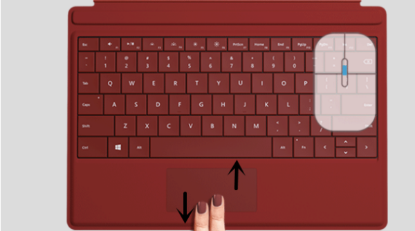 笔记本的触摸板怎么使用上下滑动的功能?