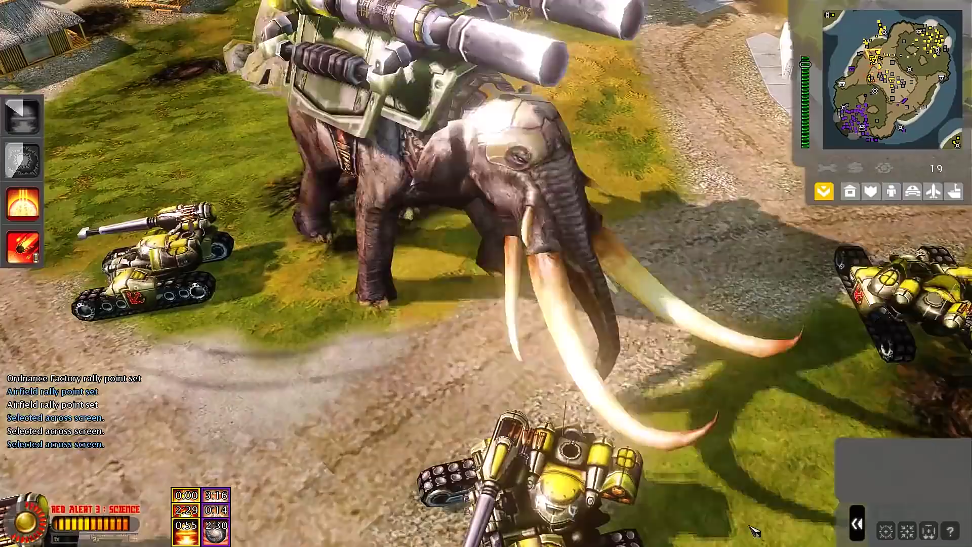 [红色警戒3科学mod展示][ masterofr oflness]极致画质下的猛犸战象