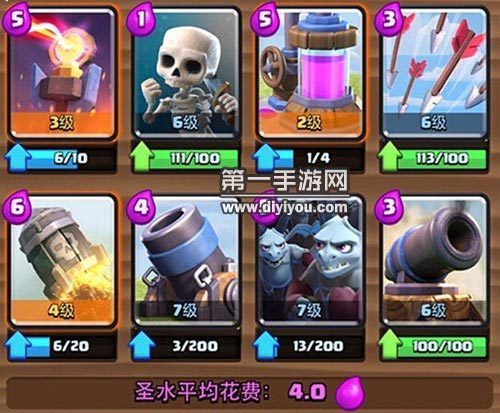 皇室战争6阶7阶卡组推荐大炮流推进拆塔