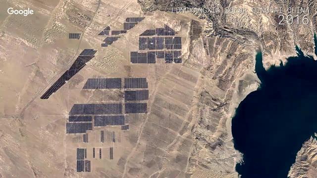 1984年至2016年龙羊峡水光互补 光伏电站的变化