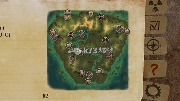 辐射岛的沉船在地图上的哪个位置?