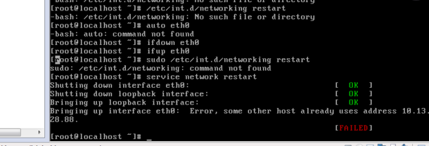 linux重启网络最后一个是failed是什么意思
