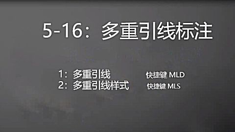 cad2018制图视频教程 第68集多重引线标注:多重引线是什么?