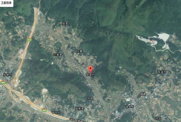 中国卫星地图湖南省花垣县道二乡登高村影像地