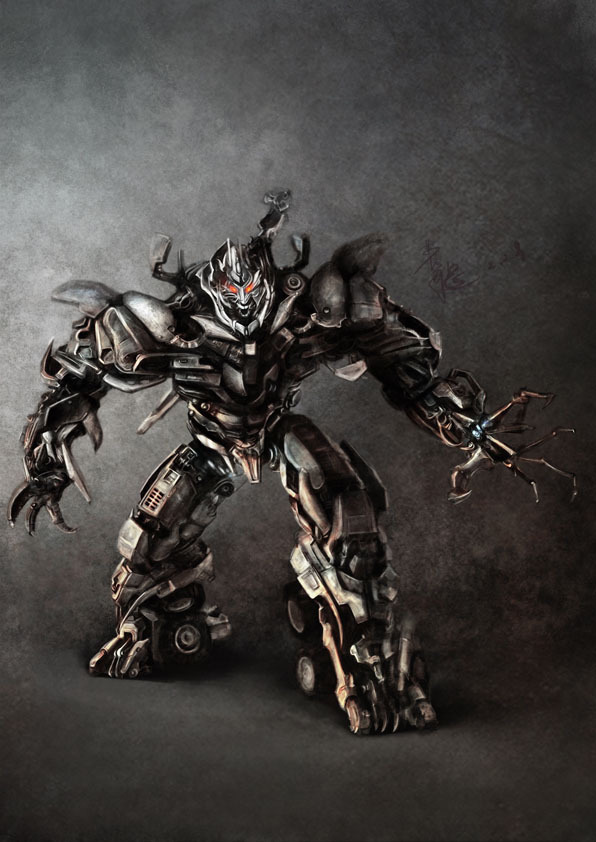 ps鼠标绘制变形金刚中的霸天虎